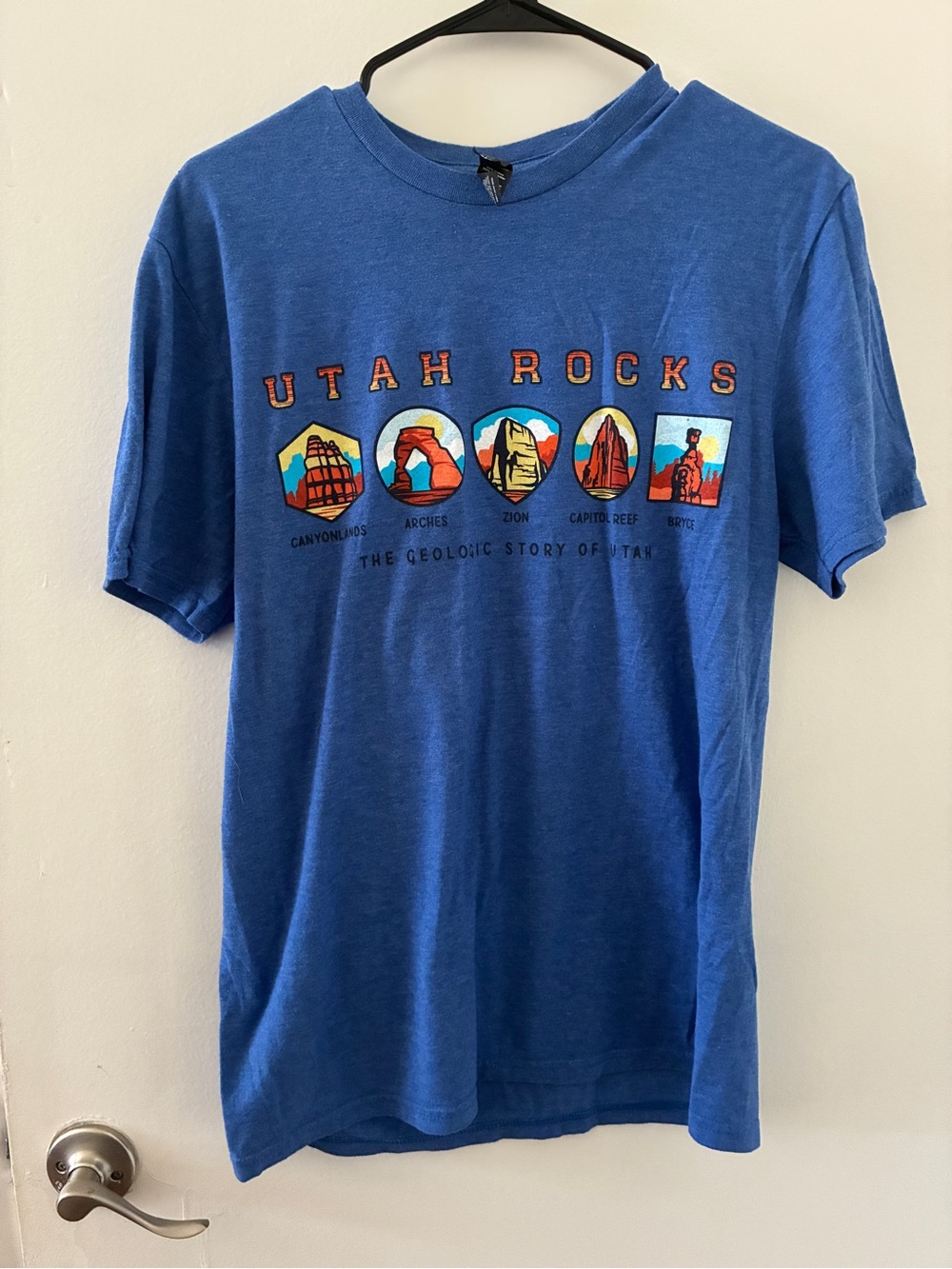 Blue 'Utah Rocks' Graphic T-Shirt